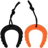 ULTECHNOVO 2 Stück Türstopper aus Gummi, Fensterstopper Türkeil - Polizei Feuerwehr Zubehör, Kindersicherung gegen Quetschen, Kleiner Wandhalter