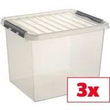 Helit Aufbewahrungsbox Sunware Q-line Transparent 52l (B x H x T) 500 x 400 x 380mm 3St.