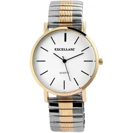 Excellanc Edelstahl Zugband bicolor 40 mm Quartz