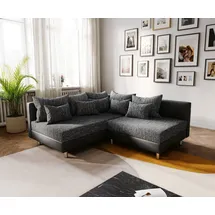 DeLife Ecksofa Clovis Schwarz Ottomane Links modular erweiterbar, Design Ecksofas, Couch Loft, Modulsofa, modular