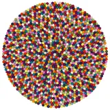 myfelt Lotte Filzkugelteppich 70 cm bunt