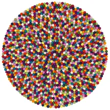 myfelt Lotte Filzkugelteppich 70 cm bunt