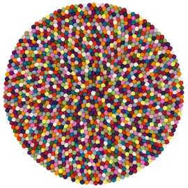 myfelt Lotte Filzkugelteppich 70 cm bunt