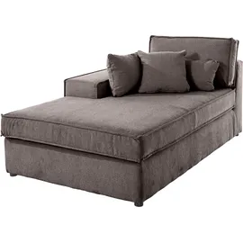 OTTO home Ottomane 100 x 75 x 162 cm Baumwolle/Polyester/Cord Braun