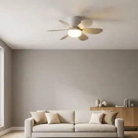 GLOBO Deckenventilator 51 cm Weiß/Khaki