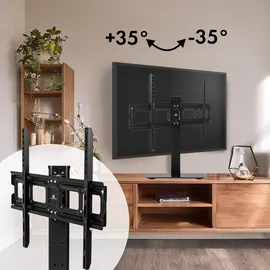Maclean Brackets Universal TV-Ständer für RTV-Schrank max 40kg max VESA 600x400 für 32-75" TVs | Schwarz