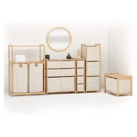 5five simply smart - feines Regal mit 4 Körben Tidy Box aus Bambus