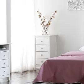 VS Venta-stock Kommode, Alena. 4 Schubladen Weiß. Mit Metallführungen