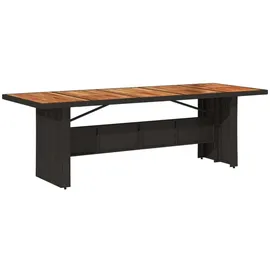 vidaXL 11-tlg. Garten-Bistro-Set mit Kissen Schwarz Poly Rattan vidaXL