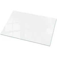 Tulup Tischplatte Weiß, Glas 100x70x0.4 cm Esszimmer, Tische, Esstische,