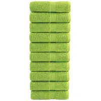 VidaXL Premium-Gästetücher solund 10 Stk. Apfelgrün 30x50 cm 600