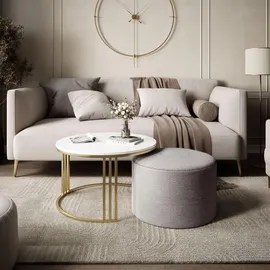 lookway Couchtisch LORI Grau Metall 70 x 49 x 70 cm