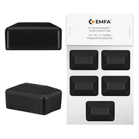 EMFA Zaunpfahlkappe rechteckig 60x80 mm Schwarz 5 Stück Pfostenkappen Kunststoff Pfostenkappen Abdeckkappen Zaunkappen