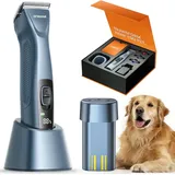Oneisall Hundeschermaschine Profi 2 Akkus, 2-Gang Schermaschine Hund Katze, Hund