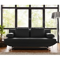 DeLife Bettsofa Cady Schwarz 200x90 Schlaffunktion und Bettkasten Schlafsofa