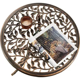 Tectake tectake® Bistroset, für 2 Personen, im Vintage-Design, verspieltes Rankenmuster, Belastbarkeit Stuhl 120 kg