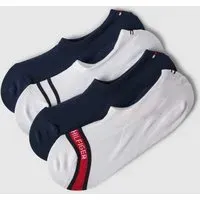 Füßlinge mit Label-Detail im 4er-Pack Modell 'FOOTIE 4P GIFTBOX', Weiss, 43-46
