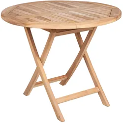 riess-ambiente Gartentisch EMPIRE TEAK - 90cm Teakholz rund klappbar Balkontisch Outdoor massiv