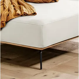 W.Schillig Ecksofa "run, Designsofa mit tollem Sitzkomfort, bequem, L-Form", weiß (weiß z73), B:279cm H:88cm T:178cm, Longlife Xtra-Leder Z73: Naturwalkleder der Luxusklasse aus den erlesensten Rohhäuten.