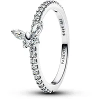 Pandora 194269C03 Silber Damenring Funkelnder Schmetterling Weiß, 56/17,8