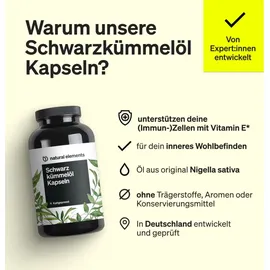 Natural Elements Schwarzkümmelöl Kapseln 400 St.