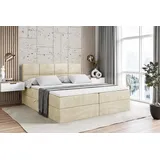 altdecor Boxbett, Beige, Holzwerkstoff, H4, Höhe ca. 20 cm, 160x200 cm, Schlafzimmer, Betten, Boxspringbetten