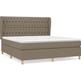 vidaXL Boxspringbett 180 x 200 cm Taupe