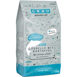 grau Forelle + Kartoffel Hund Hundetrockenfutter 12 Kilogramm