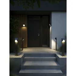 Pollerleuchte NORDLUX "Pontio", schwarz, B:15,00cm H:85,00cm L:15,00cm, Lampen, Architekturdesign, Parallelschaltung möglich, Elegante kompakte Größe