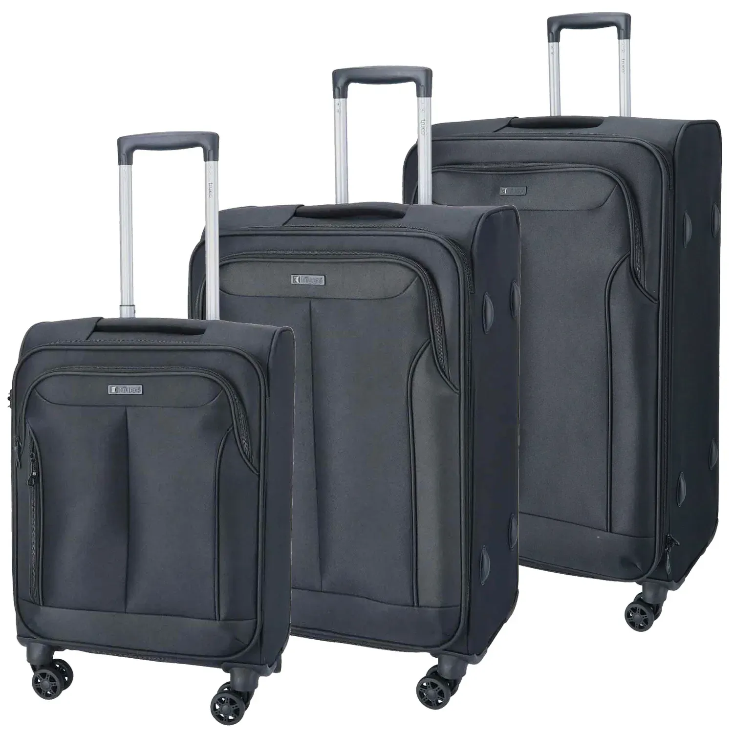 TheTrueC 4 Rollen Koffer 3er Set  S/M/L Kopenhagen schwarz