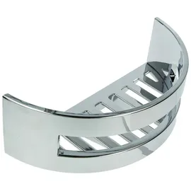 tecuro - Design Seifenkorb Schwammkorb halbrund 225 x 100 x 85 mm, hochglanzverchromt