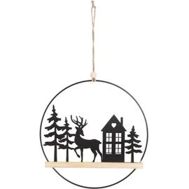 Trendline Dekohänger Kranz Holz 20 cm natur Dekohänger