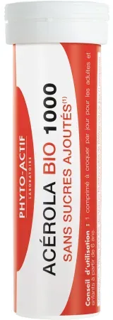 Phyto-Actif Acerola Bio 1000 Ohne Zucker 24 Tabletten