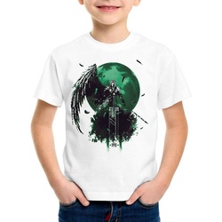 style3 Print-Shirt Kinder T-Shirt Sephiroth VII fantasy avalanche rollenspiel ps ios japan weiß 164