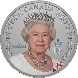 Kanada 2022: 5 Dollar-Gedenkmünze "Ein Porträt von Queen Elizabeth II."