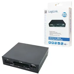 LogiLink Cardreader 3,5“ USB 2.0 All-in-1+USB - Kartenleser - All-in-one (CF I,