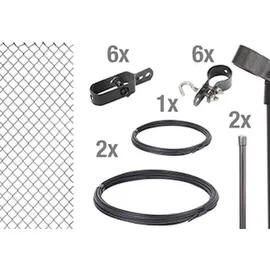 GAH Alberts Maschendrahtzaun Set 1,75 x 15 m grün