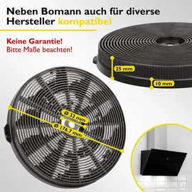 Bomann KF 574 Aktivkohlefilter 2er Set