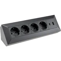 ChiliTec 4-fach USB-A+C, anthrazit