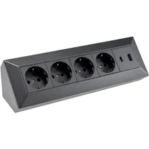 ChiliTec 4-fach USB-A+C, anthrazit