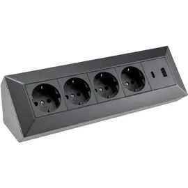 ChiliTec 4-fach USB-A+C, anthrazit