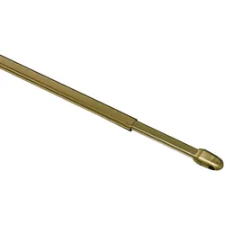 Gardinia Vitragestange flachoval 2er Set, Ausziehbare Gardinenstange ohne Bohren und Schrauben