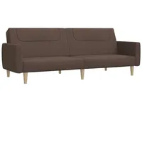 vidaXL Schlafsofa 2-Sitzer Taupe Stoff