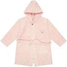 Steiff Bademantel in Rosa/Weiß - Gr.: 116