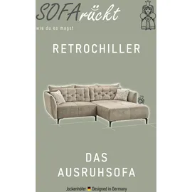 Jockenhöfer Ecksofa Retrolook mit Wellenfederung 251x110cm
