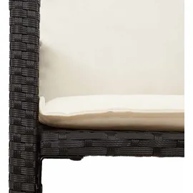 vidaXL Gartenbar Set 5-tlg. Schwarz