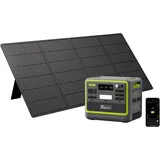 FOSSiBOT F2400 Solargenerator mit 420W Solarpanel, 2048Wh LiFePO4 Tragbare Powerstation, 3 Ausgang AC 2400W, 1100W Schnellladung, Power Station für Camping, Wohnmobil, Garten, Outdoor