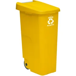 WellHome – 110-Liter-Mülleimer mit Rädern, ideal für das Kunststoffrecycling