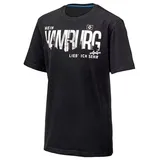 Hamburger SV HSV T-Shirt Shirt ** Mein Hamburg-Abschlach ** Kinder (DE/NL/SE/PL, Numerisch, 128, Regular, Schwarz) - 128