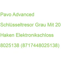 Pavo Advanced Schlüsseltresor grau mit 20 Haken Elektronikschloss
